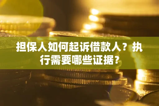 武汉担保人如何起诉借款人？执行需要哪些证据？