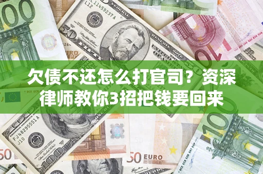 武汉欠债不还怎么打官司？资深律师教你3招把钱要回来