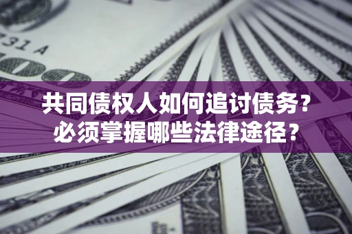 武汉共同债权人如何追讨债务？必须掌握哪些法律途径？