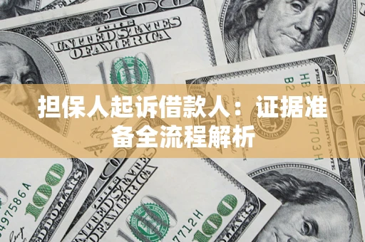武汉担保人起诉借款人：证据准备全流程解析