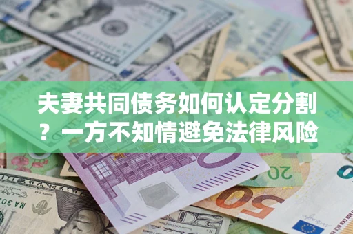 武汉夫妻共同债务如何认定分割？一方不知情避免法律风险必看！